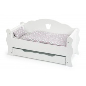 Puppentagesbett, weiß
