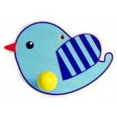Kleine Garderobe Vogel blau