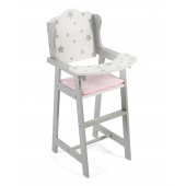 Puppen-Hochstuhl Stars grau