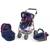 Kombi-Puppenwagen 3 in 1 EMOTION ALL IN Stars marine