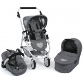 Kombi-Puppenwagen 3 in 1 EMOTION ALL IN Jeans grey