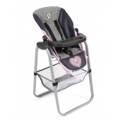 Puppen-Hochstuhl Melange grau-navy