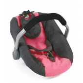 Puppen-Autositz Melange anthrazit-pink