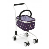 Supermarkt-Einkaufswagen mit Tragekorb Stars lila