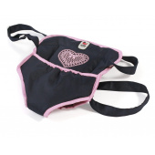 Puppen-Tragegurt Melange grau-navy