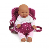 Puppen-Tragegurt Dots Brombeere