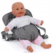 Puppen-Tragegurt Jeans grey