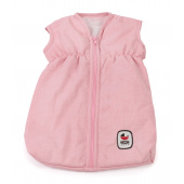 Puppen-Schlafsack Melange grau-rosa