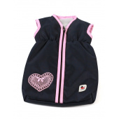 Puppen-Schlafsack Melange grau-navy