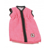 Puppen-Schlafsack Melange anthrazit-pink