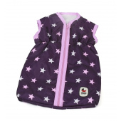 Puppen-Schlafsack Stars lila