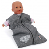 Puppen-Schlafsack Jeans grey