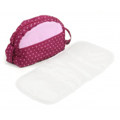 Puppen-Wickeltasche Dots Brombeere