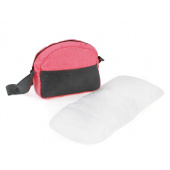 Puppen-Wickeltasche Melange anthrazit-pink