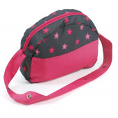 Puppen-Wickeltasche Sternchen pink